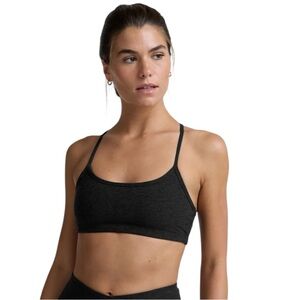 NWT Beyond Yoga Spacedye Slim Racerback Sports Bra Darkest Night Black Small